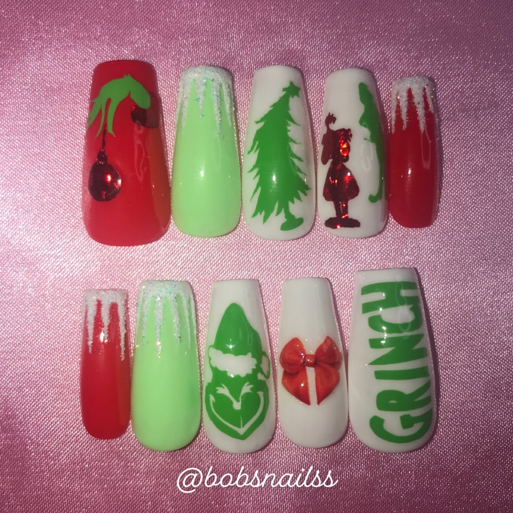 Image of RTS Size M Bobs Nails Sizing Med Codfin Grinch Decals 