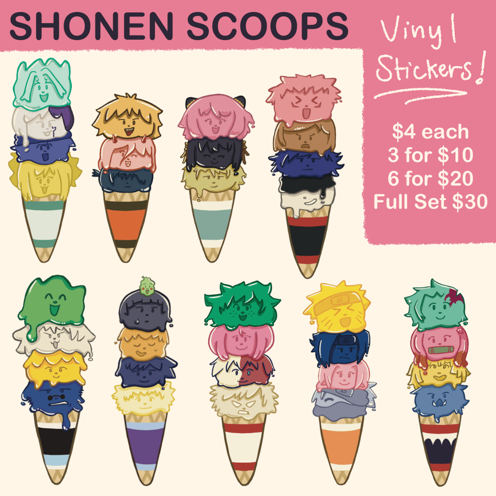 Image of Shonen Scoops Stickers