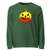 Image 9 of Sweatshirt (Adult M/F) - Jack O Lantern Vintage Red-Yellow