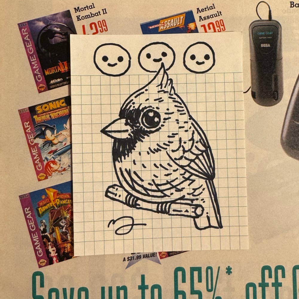 Image of Fat Bird Sharpie Sketch #275-284