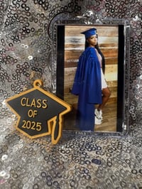 Image 2 of Double-Sided Photo Keychain (Graduation Cap 2025 keychain is Optional)