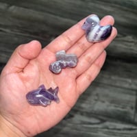 Image 1 of Chevron Amethyst Crystal Carvings 