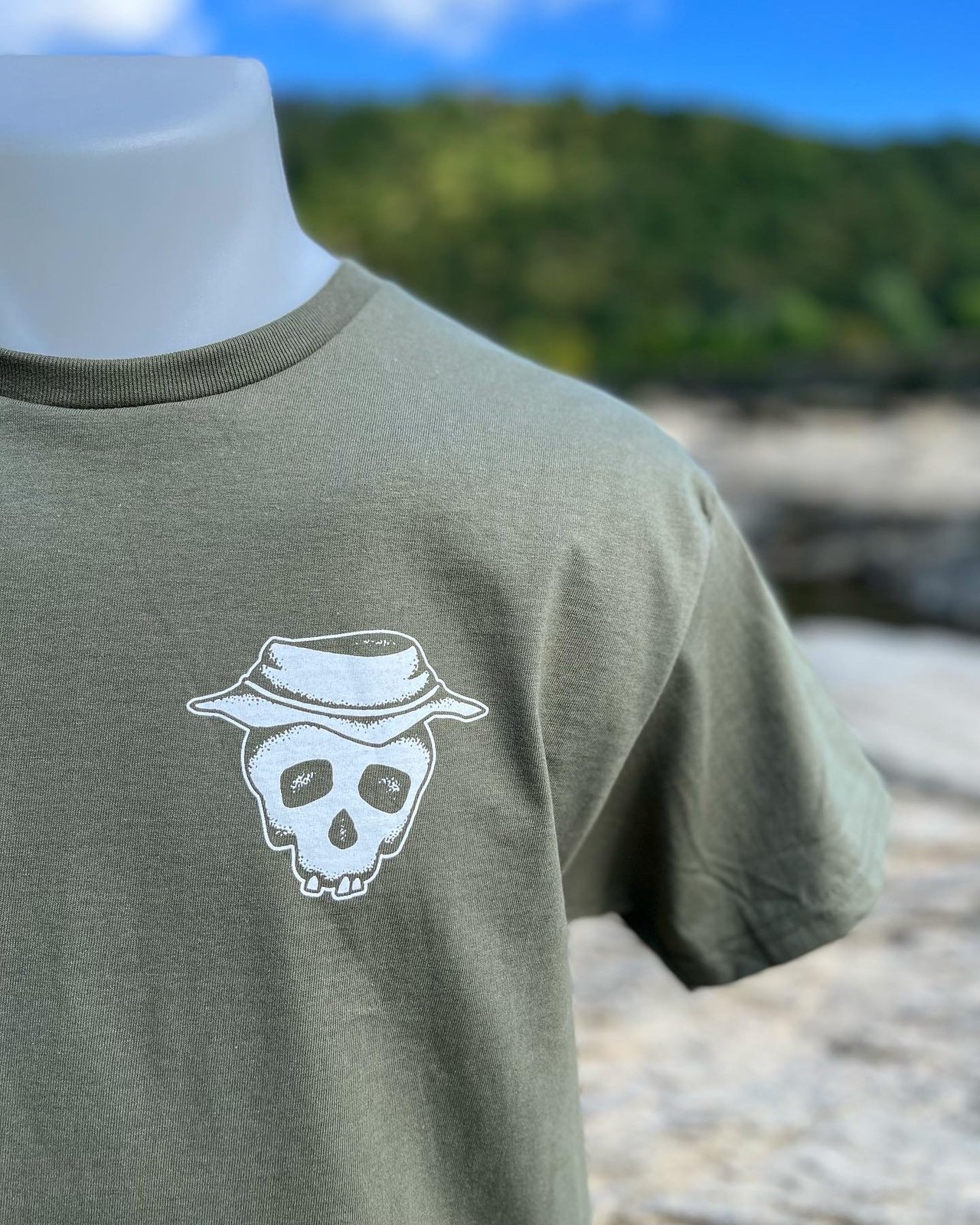 Green 2024 skull tee