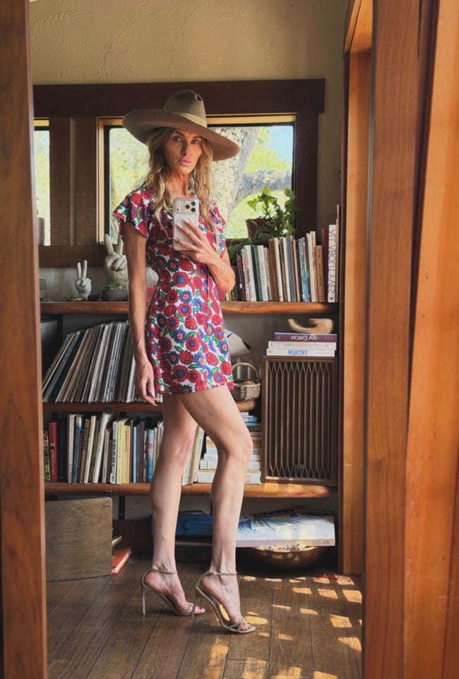 vintage Esprit floral grunge mini dress