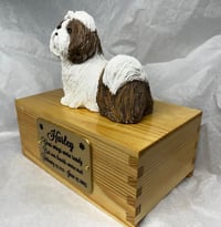 Image 7 of Custom Engraved Shih Tzu Lhasa Apso Urn Pet Portrait Figurine To Your Dog's Photo
