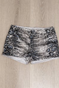 Image 4 of Safari Animal Print Baddie Shimmer Shorts
