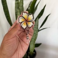 Yellow Plumeria Badge Reel
