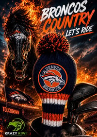 Image 1 of Denver Broncos custom Golf Club Cover hand knit logo NFL fan  gift-c0fa25b4