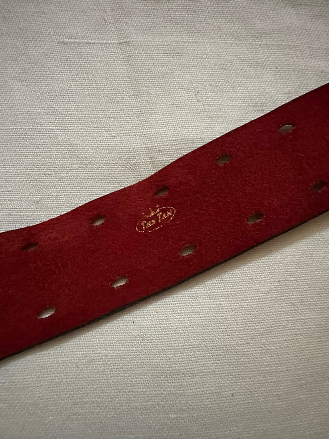 early 70s double-prong leather belt 