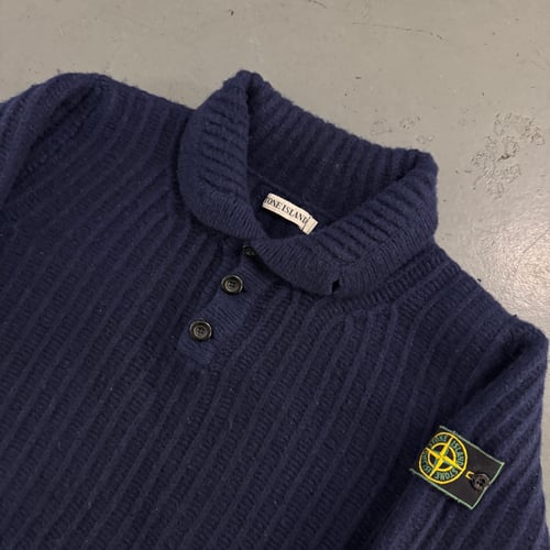 Image of AW 1999 Stone Island 1/4 button up sweater, size XL