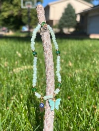 Image 1 of Butterfly Evil Eye Anklet 