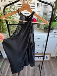 Image 1 of Helmut Lang black leather strip tank