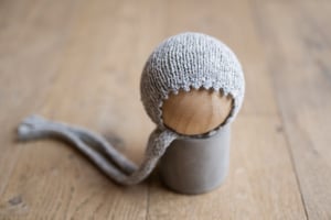 Image of Airy Picot Bonnet + Wrap