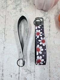 Image 2 of Pumpkin Daisy Wristlet Keychain
