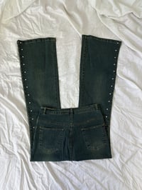 Image 2 of Vintage green wash jeans // 38