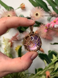 Dreamy Purple Fluid Art Pendant