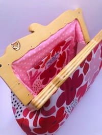 Image 3 of Red Floral Large Clutch