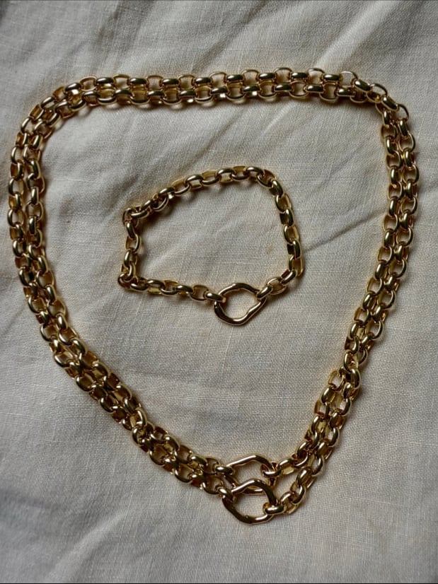 Image of Chunky links necklace - option to add pearl 