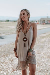 Image 2 of Prima Lace Hem Slip - Mocha