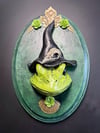 Large Sculpture: Green Witch Frog