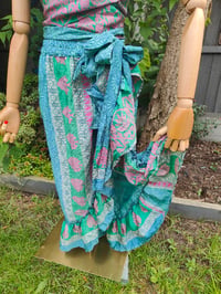 Image 3 of Pasha Co ord set top and frill wrap skirt - Jade green Pink
