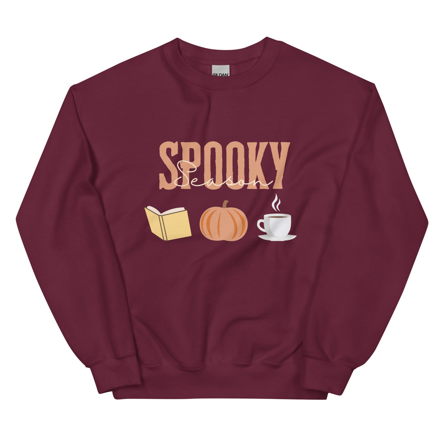 Image of Spooky season pumpkin book tea Unisex Sweatshirt