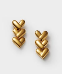 Image 1 of Katie Loxton Heart Link Waterproof Gold Earrings