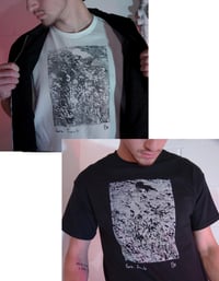 Image 3 of 'Frame 1' Hand Printed Tee | Black and White
