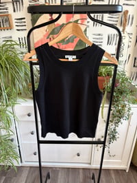 Image 1 of Black sweater vest crop