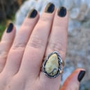 Image 2 of Medium Aloe Variscite Handmade Sterling Silver Ring 