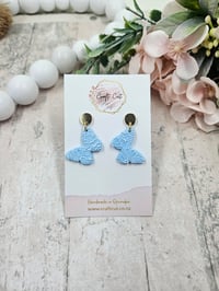 Blue Butterfly Polymer Clay Earrings