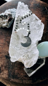 Image 2 of Crescent moon and star pendant 