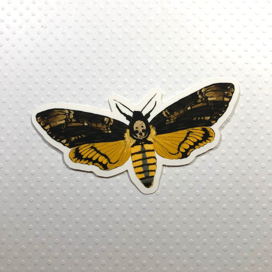 Image of death head moth sticker 