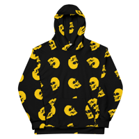 Image 1 of Gold Skull Hoodie in black