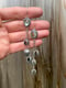 Image of Sage Blossom Fire Moss Aquamarine Chain Dangle Earrings