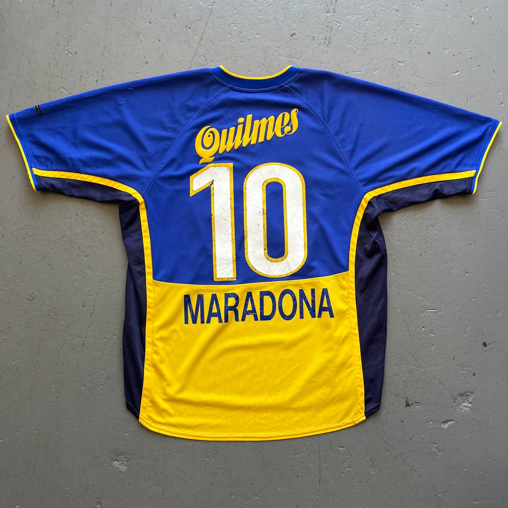 Image of 01/02 Boca Juniors home tribute shirt size large maradona 10 