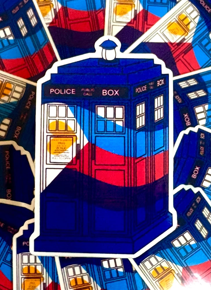 Image of Polyamorous Pride Tardis Flag