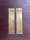 Vintage brass door finger plates 