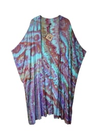Image 9 of S Long Woven Kimono in Tropical Agate Ice Dye