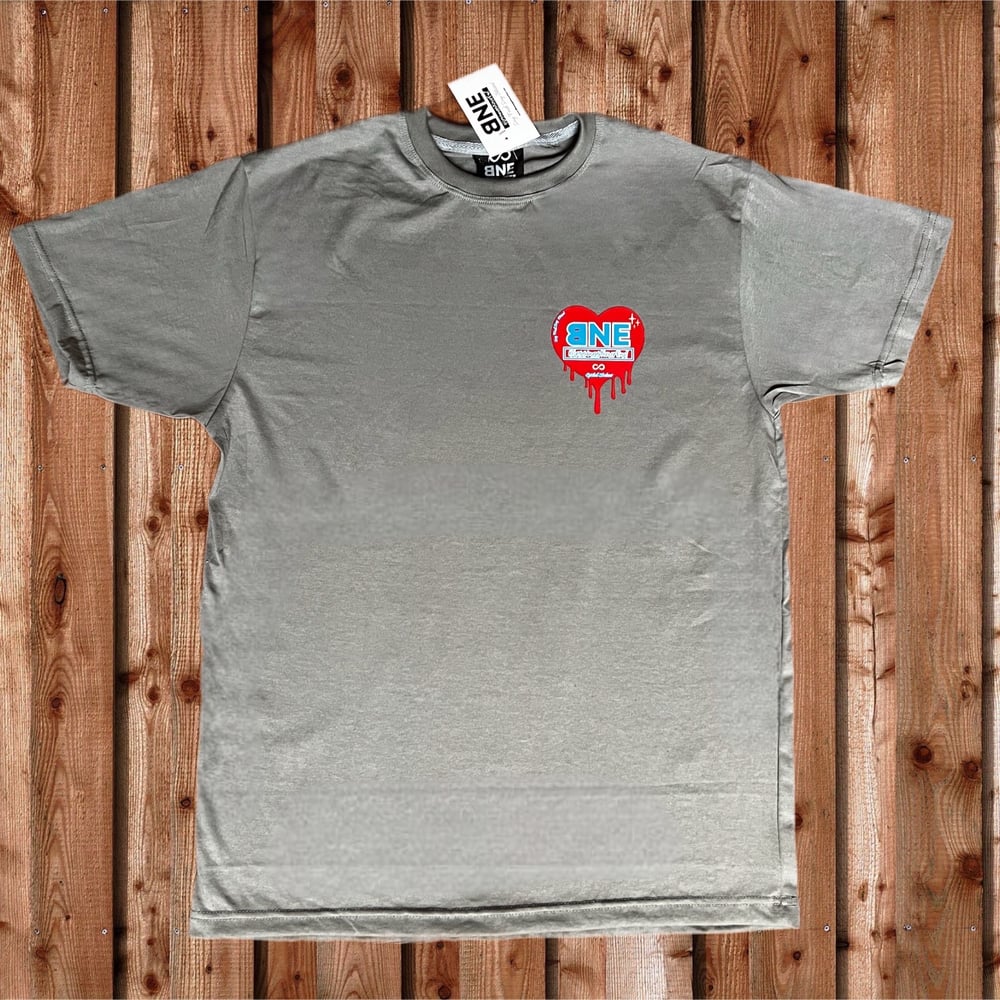 BNE Drippy Heart Tee (grey)