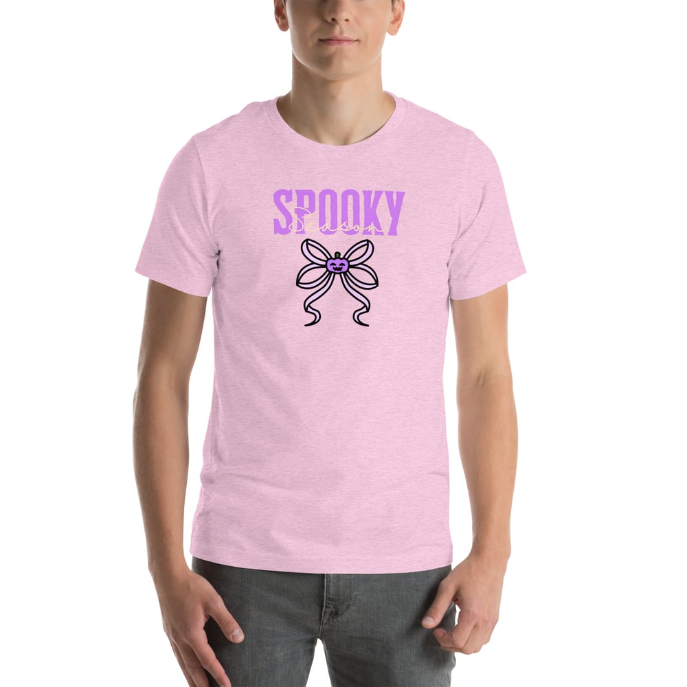 Image of Spooky season purple ribbon Unisex t-shirt