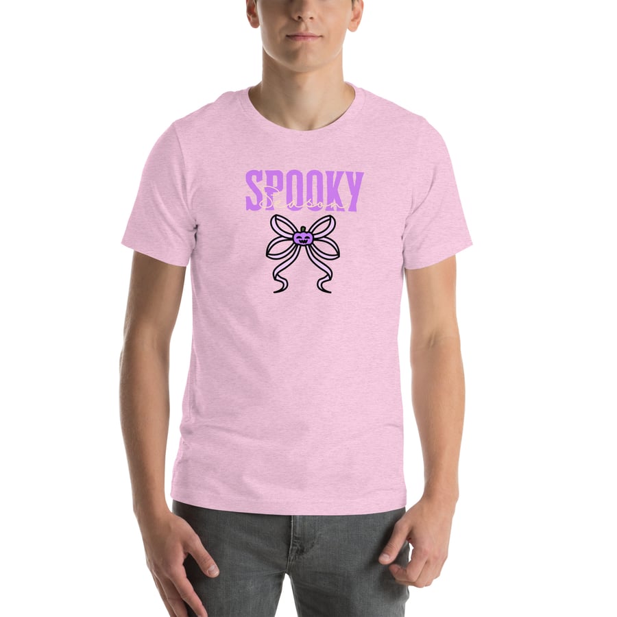 Image of Spooky season purple ribbon Unisex t-shirt