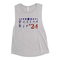 Image 2 of Dutton Rip '24 Tank, Flowy Swoop Ladies’ Muscle Tank from PatriotsCo.com