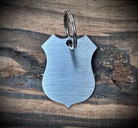 Police badge keychain blank 