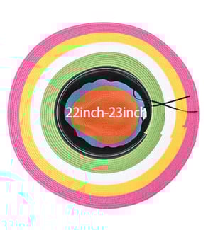 Image of Rainbow Color Staw Hat
