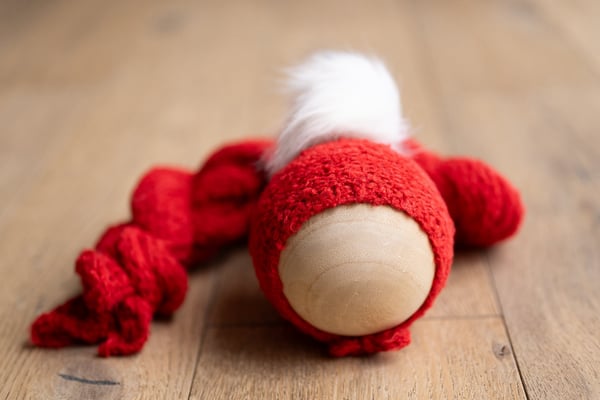 Image of Christmas Red 3-1 Sweater Bonnet + Wrap