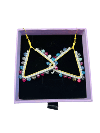 Color Party Triangle Earrings 