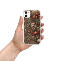 Image 6 of Boho Nature Cottagecore Inspired Hedgehogs Among Mushrooms Clear Case for iPhone®