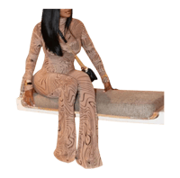 Image 4 of Nude Mesh 2 Piece Set  