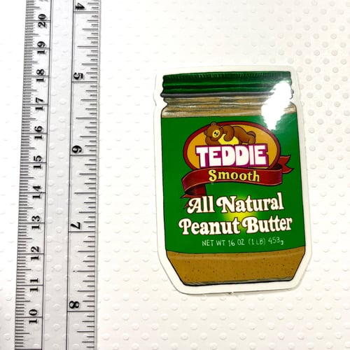Image of TEDDIE peanut butter sticker